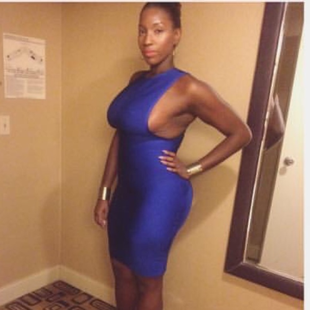 Royal Blue Midi Bandage Dress
